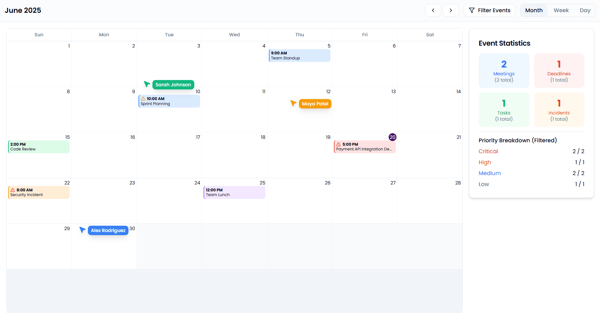 Calendar — Proddy product view